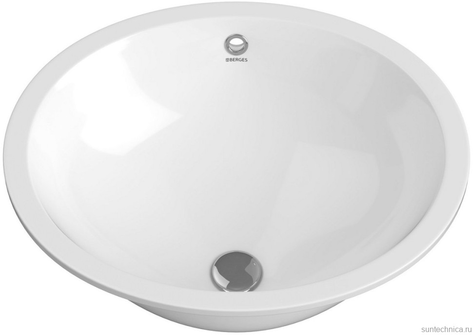 Раковина Berges Ego 56x45, глянцевая белая