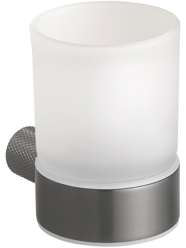 Стакан для ванной Bemeta Grino 173110010 настенный, серый, стеклянный