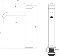 Смеситель для раковины Wonzon & Woghand WW-88239017-BG брашированное золото