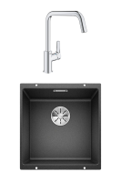 Комплект Мойка Blanco Subline 400-U антрацит + Смеситель Grohe Eurosmart
