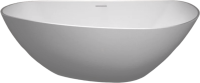 Ванна из искусственного камня Riho Granada B120001105 L 170x80 см, левая, отдельностоящая, матовая белая, асимметричная, со сливом-переливом