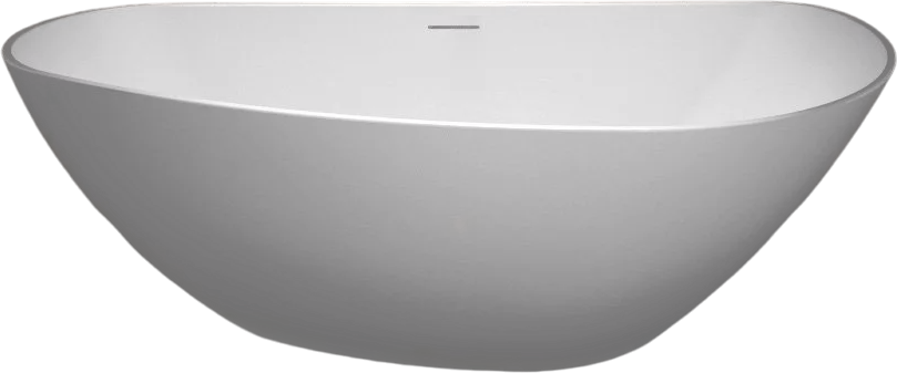 Ванна из искусственного камня Riho Granada B120001105 L 170x80 см, левая, отдельностоящая, матовая белая, асимметричная, со сливом-переливом