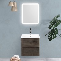 Мебель для ванной комнаты BelBagno Albano-Cer 50 подвесная, robere nature grigio