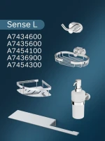 Стакан для ванной AM.PM Sense L A74343400 настенный, хром, стеклянный, двойной Стакан для ванной AM.PM Sense L A74343400 настенный, хром, стеклянный, двойной