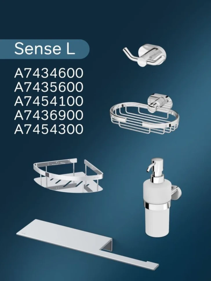Стакан для ванной AM.PM Sense L A74343400 настенный, хром, стеклянный, двойной