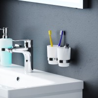 Стакан для ванной AM.PM Sense L A74343400 настенный, хром, стеклянный, двойной