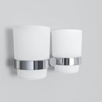 Стакан для ванной AM.PM Sense L A74343400 настенный, хром, стеклянный, двойной