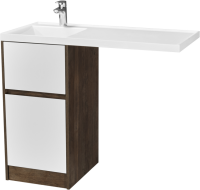 Тумба под раковину без столешницы AQUATON Лондри 40 дуб кантри, фасад белый