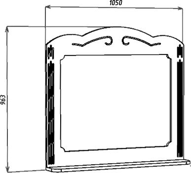 Мебель для ванной комнаты Bellezza Кантри 105