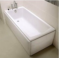 Акриловая ванна VitrA Neon 170x75 см, пристенная, белая, на ножках, с экраном