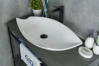 Накладная раковина GID Creativo N9178 74 глянцевая белая, овальная, фаянс