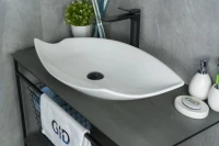 Накладная раковина GID Creativo N9178 74 глянцевая белая, овальная, фаянс