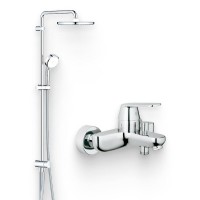 Душевой комплект Смеситель Grohe Eurosmart Cosmopolitan 32831000 + Стойка Tempesta Cosmopolitan System 250 26675000