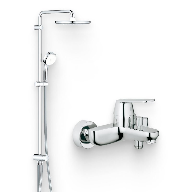 Душевой комплект Смеситель Grohe Eurosmart Cosmopolitan 32831000 + Стойка Tempesta Cosmopolitan System 250 26675000