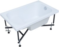 Акриловая ванна Aquanet Seed 246173 110x70 см, пристенная, белая, с каркасом, для инвалидов, с сиденьем