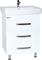 Тумба с раковиной Bellezza Рокко 60 напольная, белая