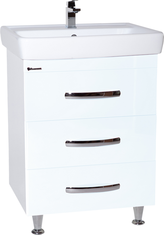 Тумба с раковиной Bellezza Рокко 60 напольная, белая