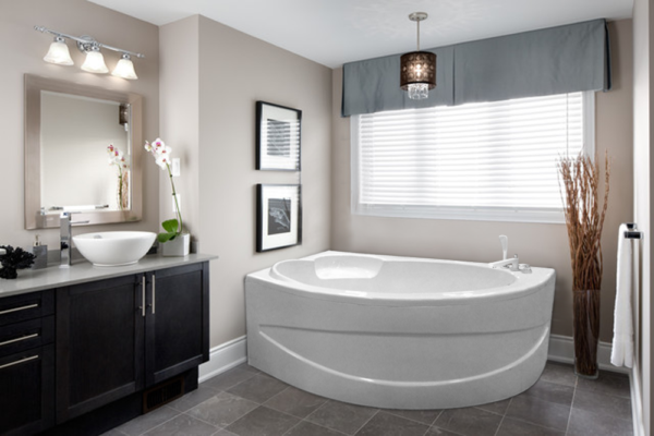 Акриловая ванна EUROLUX Sparta 160x95 см, угловая, левая, пристенная, белая, асимметричная, с каркасом, 160х100, L, с каркасом