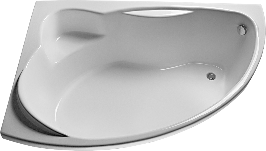 Акриловая ванна EUROLUX Sparta 160x95 см, угловая, левая, пристенная, белая, асимметричная, с каркасом, 160х100, L, с каркасом