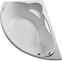 Акриловая ванна EUROLUX Sparta 160x95 см, угловая, левая, пристенная, белая, асимметричная, с каркасом, 160х100, L, с каркасом