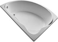 Акриловая ванна EUROLUX Sparta 160x95 см, угловая, левая, пристенная, белая, асимметричная, с каркасом, 160х100, L, с каркасом