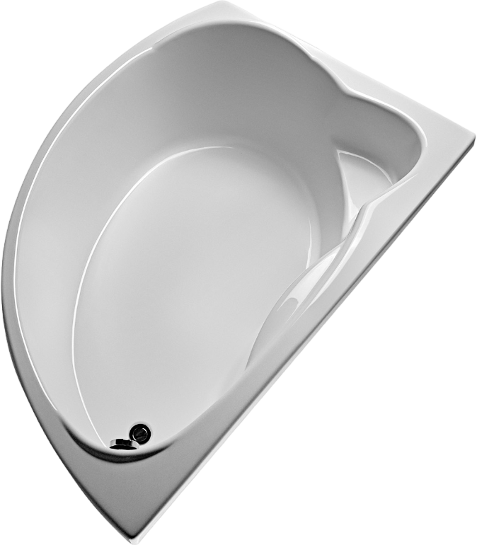 Акриловая ванна EUROLUX Sparta 160x95 см, угловая, левая, пристенная, белая, асимметричная, с каркасом, 160х100, L, с каркасом