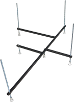 Акриловая ванна EUROLUX Sparta 160x95 см, угловая, левая, пристенная, белая, асимметричная, с каркасом, 160х100, L, с каркасом