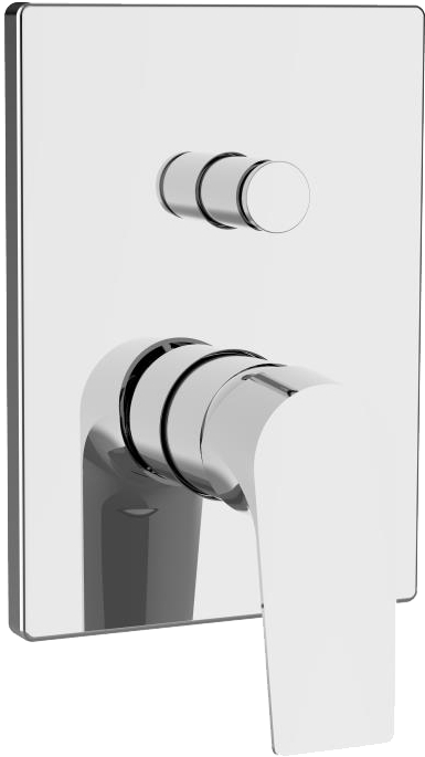 Душевой комплект Смеситель Aquanet Static AF330-51C, С ВНУТРЕННЕЙ ЧАСТЬЮ + Душевая лейка + Подключение AF000-11C, хром + Излив AF330-98C, для ванны, хром