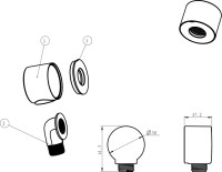 Душевой комплект Смеситель Aquanet Static AF330-51C, С ВНУТРЕННЕЙ ЧАСТЬЮ + Душевая лейка + Подключение AF000-11C, хром + Излив AF330-98C, для ванны, хром