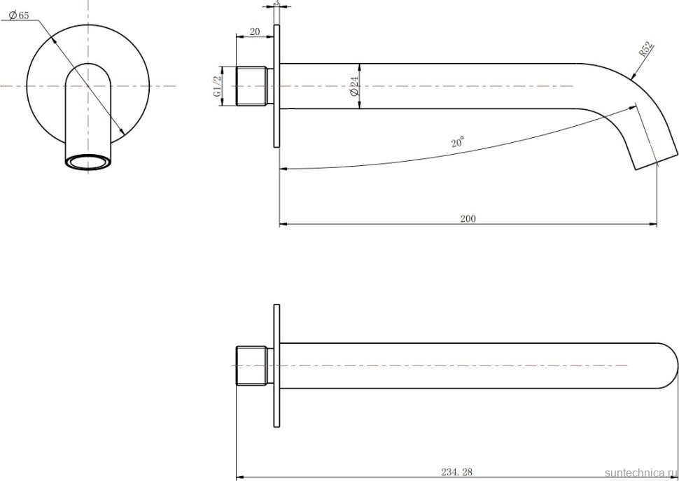 Душевой комплект Смеситель Aquanet Static AF330-51C, С ВНУТРЕННЕЙ ЧАСТЬЮ + Душевая лейка + Подключение AF000-11C, хром + Излив AF330-98C, для ванны, хром