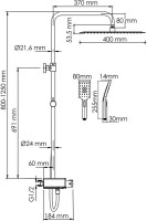 Душевая стойка Wasserkraft Aller A113.119.126.CH Thermo с термостатом, хром