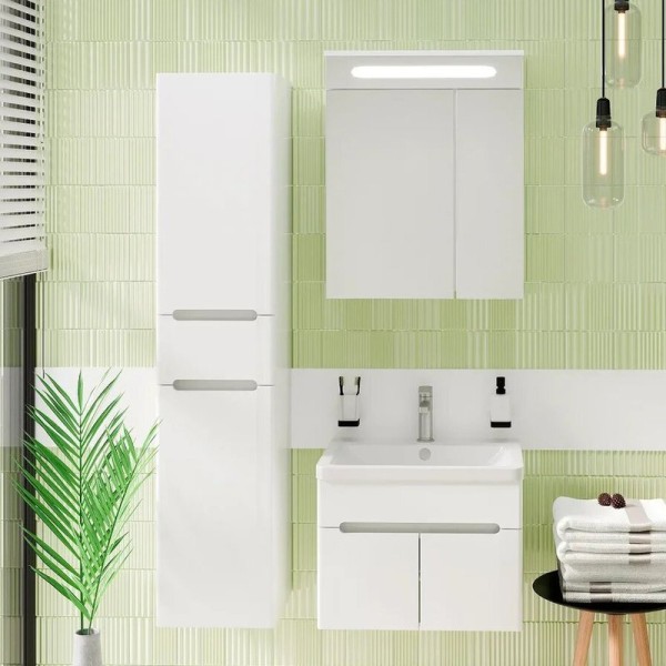 Мебель для ванной комнаты Runo Парма 60, подвесная, 2 двери