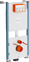 Комплект Унитаз подвесной Wanfald Lauta 47374100005 черный + Инсталляция VitrA V-Fix Core 732-5800-01PV + Кнопка Root Round 740-2280 хром