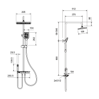 Душевая стойка AQUATEK Поларис AQ3040CR хром