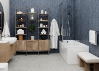 Акриловая ванна Vagnerplast Ebony 170x75 см, пристенная, белая, с каркасом