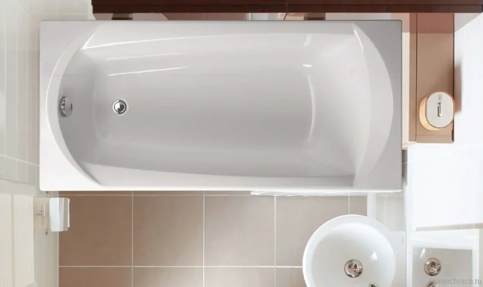 Акриловая ванна Vagnerplast Ebony 170x75 см, пристенная, белая, с каркасом