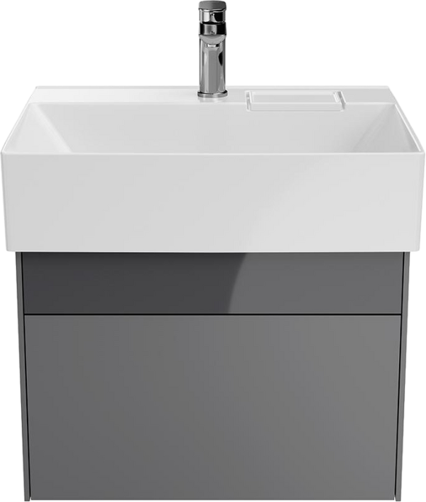 Тумба с раковиной KERAMA MARAZZI Logica 60 подвесная, стальная серая