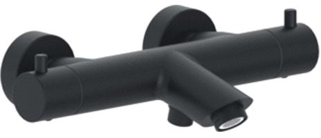 Душевой комплект Термостат Paffoni Light LIQ022NO для ванны + Гарнитур Birillo ZDUP036NO черный матовый