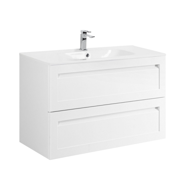 Тумба под раковину без столешницы Art&Max Platino 90 подвесная, белый глянец