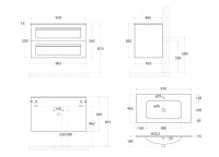 Тумба под раковину без столешницы Art&Max Platino 90 подвесная, белый глянец