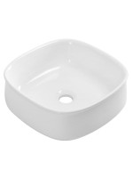 Накладная раковина Cezares CZR-6604 глянцевая белая, квадратная, фаянс