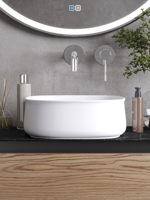 Накладная раковина Cezares CZR-6604 глянцевая белая, квадратная, фаянс