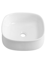 Накладная раковина Cezares CZR-6604 глянцевая белая, квадратная, фаянс