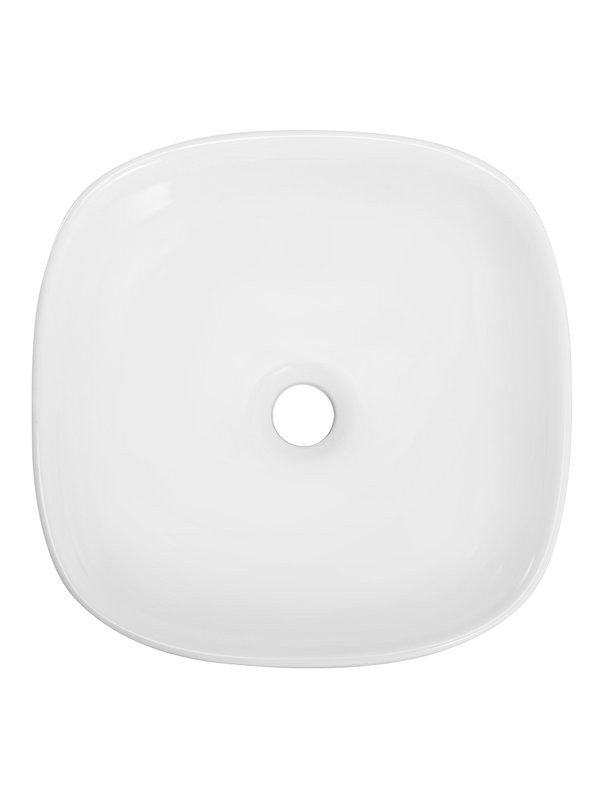 Накладная раковина Cezares CZR-6604 глянцевая белая, квадратная, фаянс