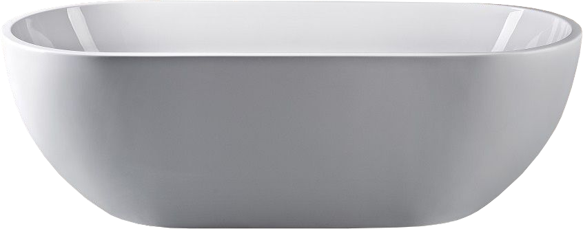 Акриловая ванна Art&Max AM-218-1700-750 170x75 см, отдельностоящая, белая, овальная, с каркасом, со сливом-переливом