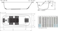 Стальная ванна BLB Universal B70H handles 170x70 см, пристенная, на ножках, с ручками, с шумоизоляцией (уценка: сколы внутри)