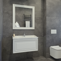 Мебель для ванной комнаты Caprigo Ponza 80 подвесная, белая