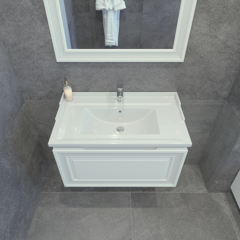 Мебель для ванной комнаты Caprigo Ponza 80 подвесная, белая