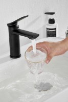 Смеситель для раковины BELZ B507 B10572-7 матовый черный Смеситель для раковины BELZ B507 B10572-7 матовый черный