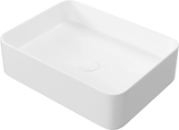 Накладная раковина STWORKI Берген S21411WH 50 глянцевая белая, прямоугольная